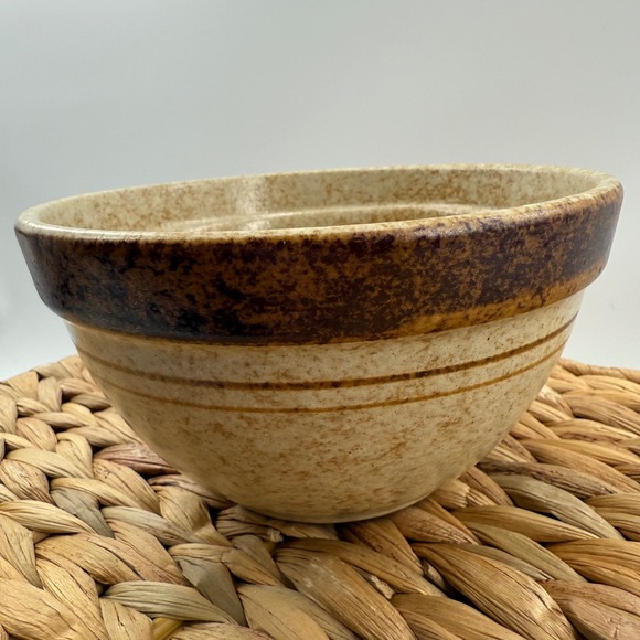 Treasure Craft Stoneware Mixing Bowl Brown Drip Glaze Rustic Vintage USA Made - Picture 8 of 8